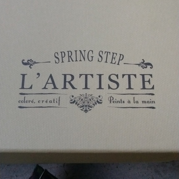 NWT L'Artiste hand painted leather bootie. FAIRYCORE STEAMPUNK ROMANTIC size 9 - Picture 10 of 13